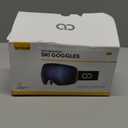 Lamicall Ski Goggles with 3X Anti-Fog - 100% UV Protection, OTG, Gifts for Skiing, Snowboard, Snowmobile, Men, Women (White Frame - Green Blue Lens)