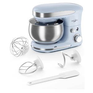 Stand Mixer 3.4QT Kitchen Electric Standing Mixer 6+P Speed 3-In-1 Blue | Household Mixers with Whisk,Dough Hook,Flat Beater&Splash Guard, small for Baking Cheesecake and Bread in Kitchens