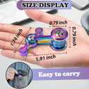 Fidget Spinner for Adults, Metal Silent Figette Office Desk Toy Quiet Cool Gadgets Gifts for Teen Boys Kid Anxiety Stress Relief Calm Down Sensory Autism Autistic ADHD Airplane Travel (Color+Blue)