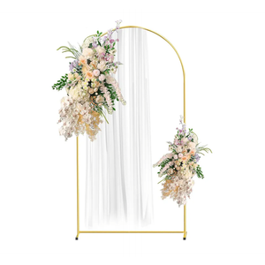 7.2'L x 4'W Gold Metal Arch Backdrop Stand, Square Balloon Arch Stand Wedding Frame for Birthday Party, Baby Shower, and Ceremony Decoration