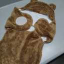 Baby Winter Fleece Swaddle Blanket 0-3 Months Boys Girls Warm Adjustable Newborn Swaddling Wrap Soft Plush Sleeping Sacks (Brown)