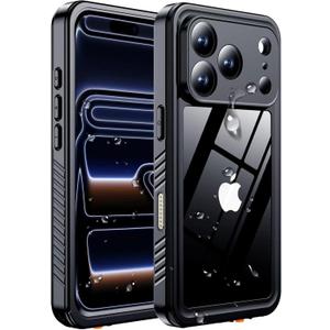 MOZOTER for iPhone 17 Pro Case Waterproof,[IPX8 Underwater Case][Full Body Shockproof & Military Dropproof] Clear Sound Quality Built-in Screen Protector for iPhone 17 Pro 6.3 inch-Black