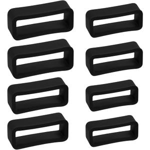 Mikovivi Watch Band Keepers, Silicone Band Loop Elastic Strap Fastener Replacement Parts for Smart Sport Watches (Black)