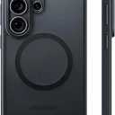 TORRAS Shockproof Magnetic for Samsung Galaxy S26 Ultra Case, [Military Grade Protection] [Fit for MagSafe] Translucent Classic Grippy DIY Button for Samsung S26 Ultra Case Slim, Black