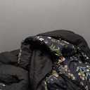 Floral Comforter Set Queen Size, Yellow Green Botanical Flower Leaves Printed Comforter for Kids Teen Women, 3 Piece Soft Microfiber Bedding Set with 2 Pillow Cases for All Season(Black,Queen)