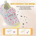 BARERUN Kids Canvas Shoes Running Shoes for Girls Boys Wide Toe Box Barefoot Toddler Sneakers Girls Boys School Shoes Non-Slip Toddler Tennis Shoes (White)