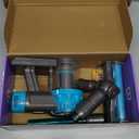 4-in-1 Kids Toy Vacuum That Works with Suction, Electric Toddler Toy Vacuum Cleaner for Children Ages 3 4 5 6+ Boys & Girls,Toddlers Toys Cleaning Set for Pretend Play (Cyan)