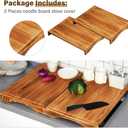 Juexica 2 Pcs 15" x 22" Rv Stove Top Cover Board for Countertop Cutting Board Stove Top Wood Cutting Board for Rv Camping, Electric Range