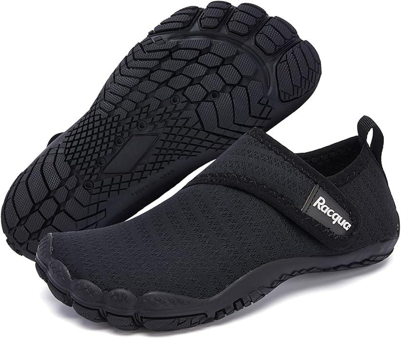 Racqua Boy's Girl's Kids Toddler Water Shoes Quick Dry Barefoot Lightweight Pool Swim Beach Sport Aqua Shoes(Toddler/Little Kid/Big Kid), 8" in L
