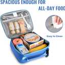 Genteen Lunch Box Kids,Insulated Lunch Bag Kids Boys Girls,Soft Bag Small Cooler Back to School Thermal Meal Tote Kit Lunch Box for School,Work,Outdoor (Blue)
