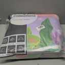 A Nice Night 6pcs Comforter Set,Black Girl Princess Mermaid with Green Tail Printed,Pink Gradient Glitter Rainbow Background Kids Bedding Set,Twin