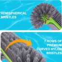 Sepetrel Pool Brush Head for Cleaning Walls,Heavy Duty Inground / Above Ground Swimming Pool Round Scrub Brushes with Premium Strong Bristle & Reinforced Aluminium Back,Grey