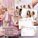 50 Pcs Advice and Wishes for the Mr and Mrs Cards in Box - Bridal Shower Guest Book - Perfect for Newlywed Games, Reception Decor, Engagement Parties & Anniversary Wishes(Champagne) - B03