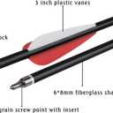 Crossbow Bolts Arrows Fiberglass 12 14 16 Inch Hunting Archery Target Arrow with Replaced 100 Grain Arrowheads Flat Nocks (Pack of 12)