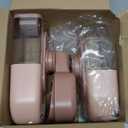 Kenond 35oz Hanging Automatic Pet Food Water Dispenser, Auto Gravity Pet Feeder and Waterer Set, Cage Cat Food Bowl Dog Feeding Station for Puppy and Kitten Rabbit Chinchilla Hedgehog Ferret (Pink)