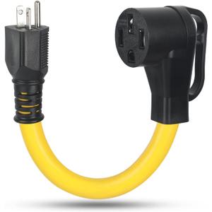 1.5FT NEMA 6-20P to 14-50R EV Charger Power Cord Adapter, ZDHQLHJ 20 Amp 3 Prong 6-20 Male Plug to 50 Amp 4 Prong 14-50 Female Receptacle, 20 Amp to 50 Amp for EV Level 2 Charging
