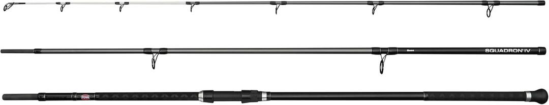 PENN Squadron IV Bass Spin Fishing Rod | Saltwater Spinning Rod for Bass & Estuary Predators | Light Shore & Estuary Fishing | 3-Piece 24T Carbon Blank | Dura-Guide Guides | 3.50m | 2-4 oz