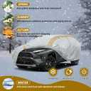 Car Cover Custom Fit for Toyota RAV4(2006-2025), Waterproof All Weather for Automobiles Car Cover, Heavy Duty Cover, Outdoor Full Cover Sun Snow Rain UV Protection with Door Zipper, Easy to Clean
