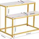 Gold 2-Tier Entryway Shoe Rack & Display Table - Heavy Duty Display Stand for Home, Boutique Display, Store - Shoe Display Stand, Retail Shelving, 39.3"L x 44"H