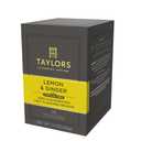 3 x Taylors of Harrogate Lemon & Ginger, Herbal Tea, Individually Wrapped Bags, 20 Count (Pack of 1), Cleansing, Invigorating and Citrussy, Caffeine-Free, Enjoy Hot or Iced, 20 Teabags (EXP 04/30/27)