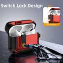 2 x [4 in 1] Lock Case Compatible with AirPods Pro 3 with Keychain,Lanyard and Cleaning Pen Kit,Military Grade Armor Shockproof Rugged Shell Protective Cover for Women Men