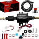 Universal Electric Fuel Pump Kit 12V 5-9 PSI Low Pressure with Fuel Filters 6 Hose Clamps 6.56 FT 5/16" ID Fuel Line Replacement For Carburetor Lawn Mower Gas Diesel Transfer Pump