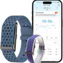 Smart Bracelet Activity Fitness Tracker, Health Wristband, Screenless Ultra Lightweight 17g Wearable 24/7 BP Health Monitor, 100+ Modes, Improve Sleep, Heart Rate Tracking for Women Men Free App