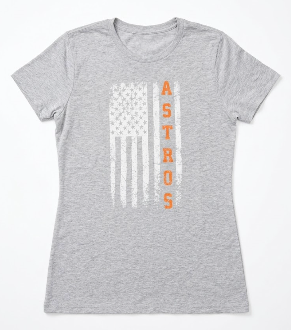 Vintage Astros T-Shirt Light Gray Size XS