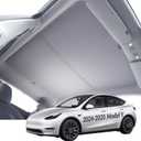 VION Roof Sunshade for Tesla Model Y 2024–2020, Interior Gray | Full blackout; dual-layer fabric with graphene-enhanced UV coating helps keep the cabin cooler and prevent sagging