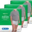 Amazon Basics Incontinence Underwear for Men, Maximum Absorbency, 2X-Large, 42 Count (3 Packs of 14)