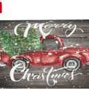 Farm Rustic Vintage Retro Old Christmas Red Truck Mailbox Covers Magnetic Mailbox Wraps Post Letter Box Cover Standard Oversize 21"X18"/25.5" X 21" Mailwrap Garden Home Decor