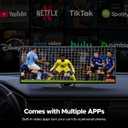 Volam 11'' Wireless Carplay Screen for Car Built-in Net-Flix YouTube Apps, Portable Touchscreen Car Stereo with Android Auto, Backup Camera, OTA Updates, Bluetooth, Voice Control, GPS Navigation,FM