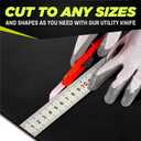 [1/8" Thickness] Solid Neoprene Rubber Sheet Roll 12IN x 36IN Long with Adhesive Backing (Including Utility Knife), Heavy Duty Self Rubber Seal Strips Roll for DIY Gaskets, Flooring, Seals