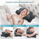 DONAMA Cervical Pillow for Neck and Shoulder Pain Relief, Cooling Contour Memory Foam Pillow, Dual-Height Ergonomic Neck Support Pillow for Side Back Stomach Sleepers with Removable Pillowcase