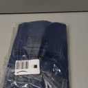 HOMEIDEAS Navy French Door Curtains Blue Privacy Blackout Door Curtains, 26 X 40 Inch Room Darkening for Glass Window, Thermal Insulated Tie Up Shades for Bedroom, 1 Panel