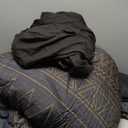 WONGS BEDDING King Size Comforter Set 7 Pieces, Boho Black Gold Geometric Striped Comforter for King Bed in a Bag, Soft Microfiber Bedding Set with Pillowcases, Flat Sheet, Fitted Sheet, Pillow Shams