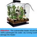 PULACO 25Watt Mini Aquarium Submersible Betta Heater with Free Thermometer Strip for 1-6 Gallon Fish Tanks (Preset Temperature 78)