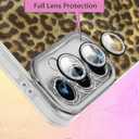 Toycamp for Samsung Galaxy S24 FE Case - Compatible with Magsafe Aesthetic Cute Holographic Galaxy S24 FE Case with Diamond Bling Lens Protector Cover for Women Girls, Brown Leopard