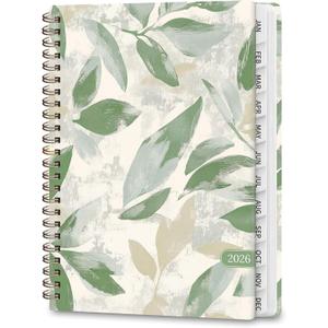 2026 Planner, Weekly and Monthly Calendar Academic Planner, Jan 2026 - Dec 2026, Planning Agenda Book for Desk Accessories and School Supplies - A5 (6.3'' x 8.5'') (Leaf)