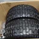 2 Pack 15x6.00-6 Flat Free Lawn Mower Tire and Wheel, 15x6-6nhs Riding Mowers Lawn Tire and Wheel with 3/4" & 5/8" Bearing, 3" Centered Hub