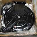 Retractable Hose Reel, Double Arm 3/8 in x 50 ft Heavy Duty Steel Professional Power Wash Hose Reel for Oil/Air/Water 4000 PSI with 5 ft Lead [Pressure cleaning hose not included ]