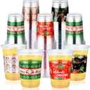 Greencian 100 Pcs Christmas Sweater Plastic Cups 16 oz Christmas Disposable Plastic Cups Tree Santa Reindeer Snow Drinking Cups for Winter Xmas Holiday Party Supplies