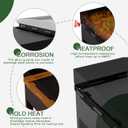 Magnetic Wind Blockers for Blackstone 36" Wind Guards, 1565 Stainless Steel Wind Screens Compatible with Griddle Rear Grease Cup Hood, Valentines Day Grilling Gifts for BBQ Lover