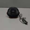 SWEETFULL 6.5 Inch USB Small Desk Fan, 3 Speeds Quiet Portable Desktop Table Fan, 360 Adjustment Personal Mini Fan for Home Office Car Outdoor Travel (Black wood grain)