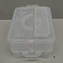 New brothread 2 Layers Stackable Clear Storage Box/Organizer for Holding 40 Spools Home Embroidery & Sewing Thread (Spool Size Requirement: Height2.2"/5.6CM; Width1.69"/4.3CM)