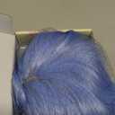 Light Blue Wig for Women Wavy Curly Light Blue Bob Wigs Middle Part 14 Inch Heat Resistant Synthetic Colorful Wig