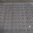  Bathtub Mat for Shower: Soft Silicone Bath Mat Non Slip with Suction Cups Tub Mat for Bathroom for Family Use Extra Large Shower matt Machine Washable - Grey, Size: 40" x 16" (Rectangular)