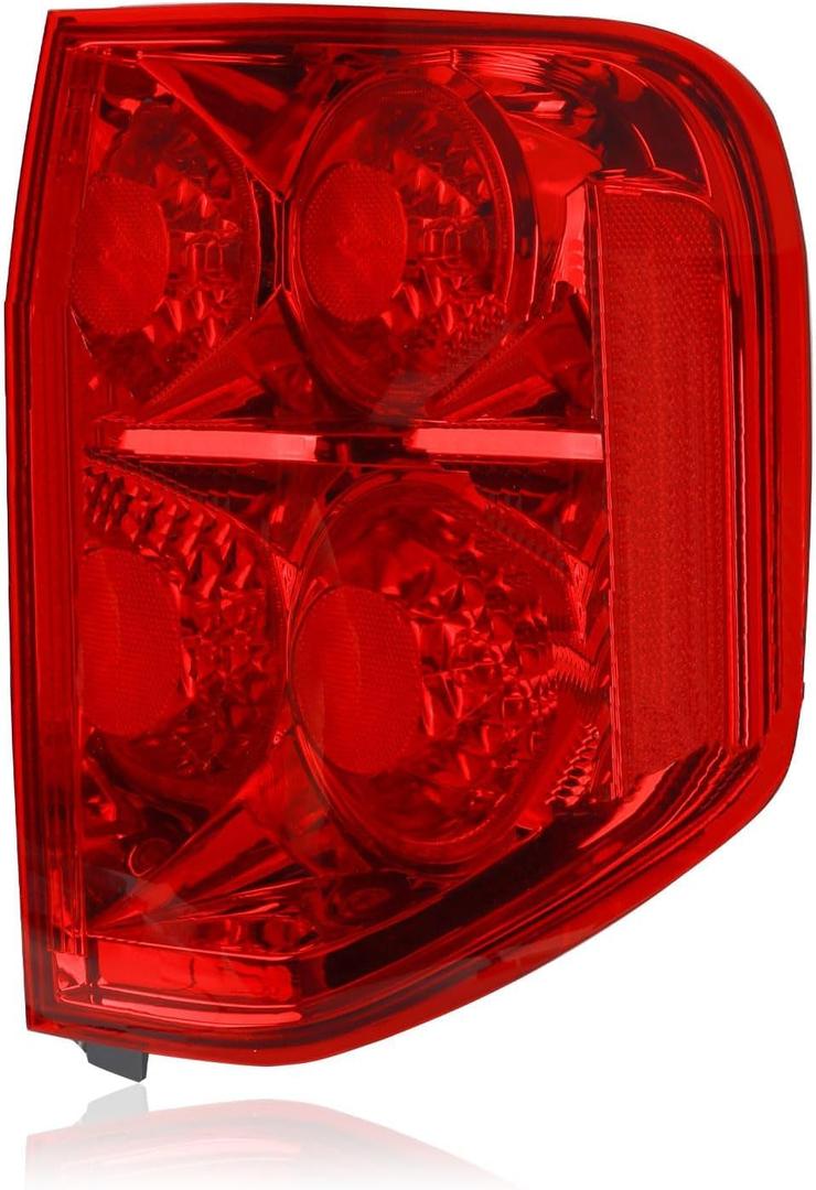 Tail Light Assembly Compatible With 2003-2005 Honda Pilot Right Passenger Side Taillight With Bulbs Replace 33551S9VA01