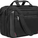 EMPSIGN Laptop Case Briefcase, 17.3 Inch Laptop Bag Expandable Messenger Bag for Men & Women Water Repellent, RFID Blocking Shoulder Bag Canvas Bag for Work, Business Travel