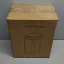 Bathroom Automatic Trash Can, 4 Gallon Touchless Motion Sensor Small Garbage Can with Lid Smart Electric Narrow Waterproof Garbage Bin for Bedroom Office Halloween Decoration, White (B-Basic Battery Supply-White)